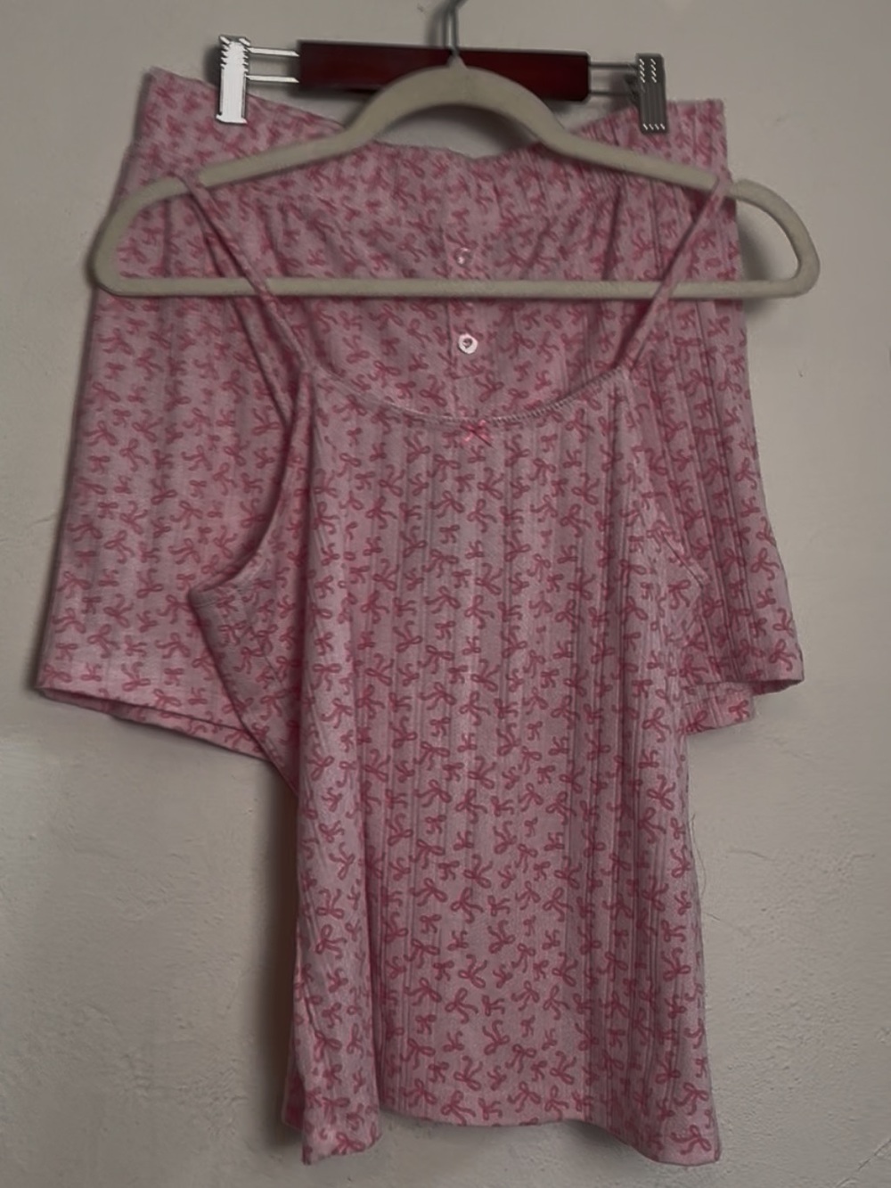 Dreamy Girly Pink Bows Pajama Set